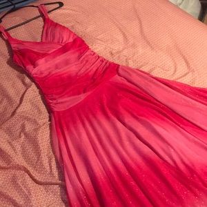 Shimmer Pink Ruched Dress